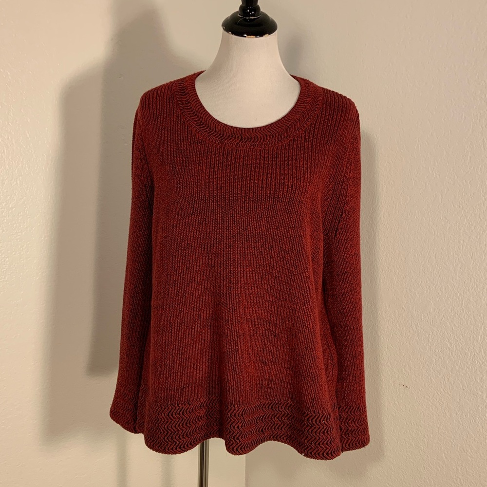 EUC Style & Co. Red & Black Sweater - Size XL
